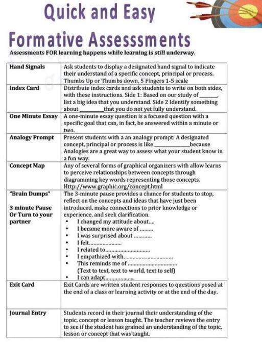Quick and Easy Formative Assessments- LARGE