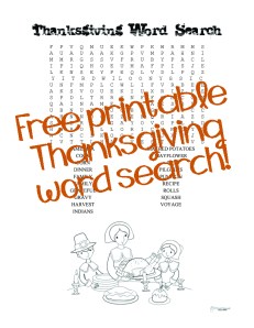 Thanksgiving Word search STICKER