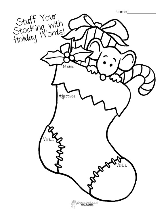 holiday words stocking