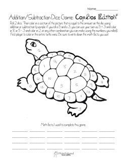 Dice Game- add sub 2 dice turtle 1