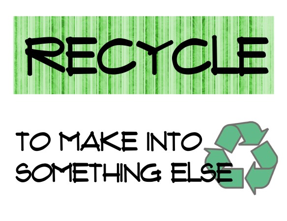 recycle- word strip 1
