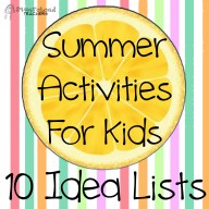 summer activities- idea lists