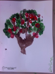 handprint apple tree