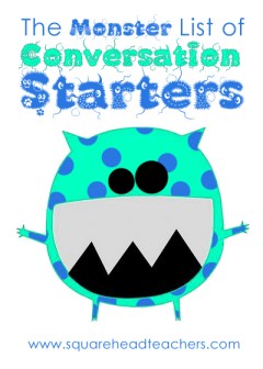 monster list of random questions sticker