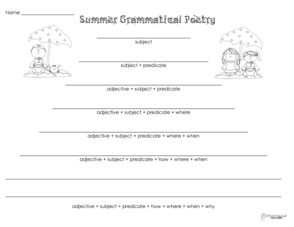 Grammatical Poetry- Summer