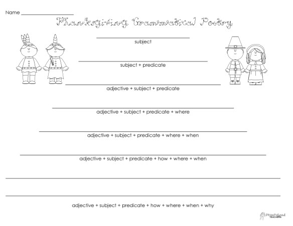 Grammatical Poetry- Thanksgiving