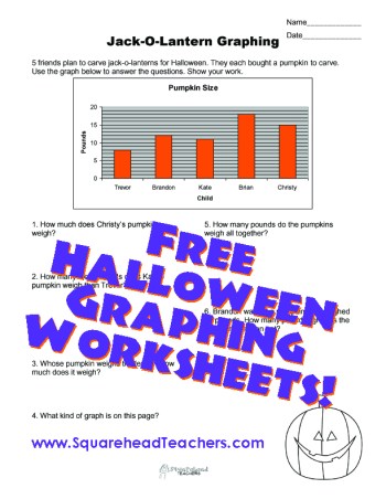 Halloween Jack-o-lantern Graphing sticker
