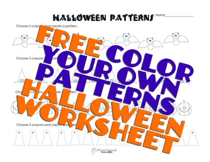 Halloween Patterns- to color sticker