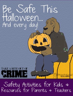 Halloween safety sticker