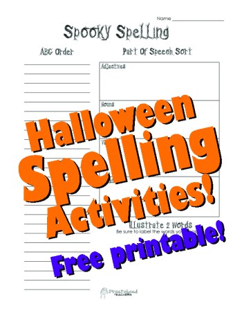 Spooky Spelling sticker
