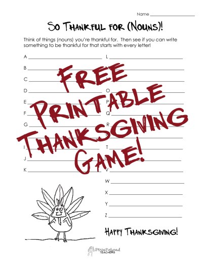 Thankful for Nouns STICKER