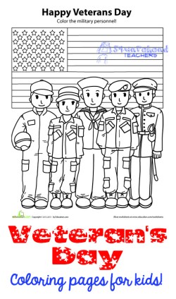 Veterans Day Coloring Page STICKER