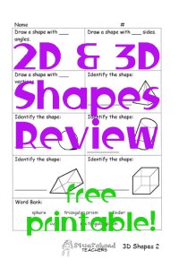 geometric shapes: complete guide to 2d and 3d shapes... 3D Shapes Review (Geometry) | Squarehead Teachers