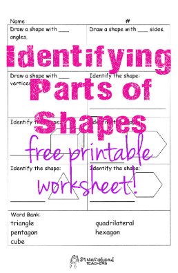 identify shapes, angles, vertices A  STICKER