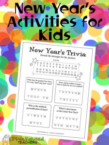 New Years Activities &amp; Printables for Kids | Squarehead Teachers
