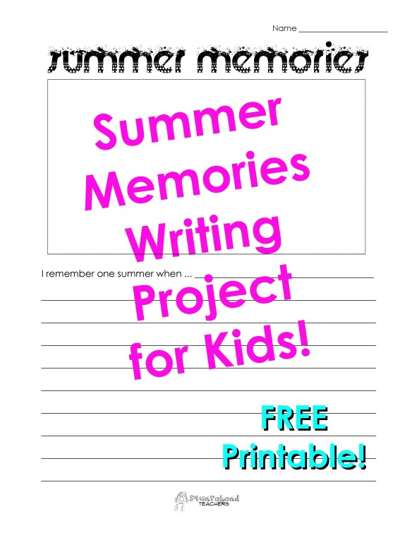 Summer Memories- draw own picture STICKER