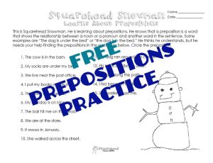 SQH Snowman- prepositions 1 STICKER