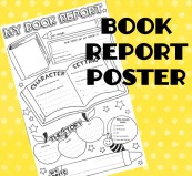 Book report poster STICKER