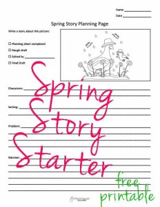 Spring story starter STICKER