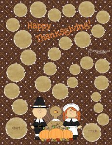 Thanksgiving Gameboard STICKER