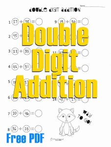 Double Digit Addition fox STICKER