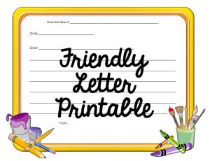 friendly letter STICKER