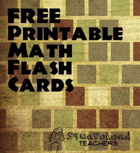 math flash cards STICKER