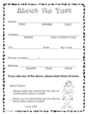 About Me - Name Test STICKER