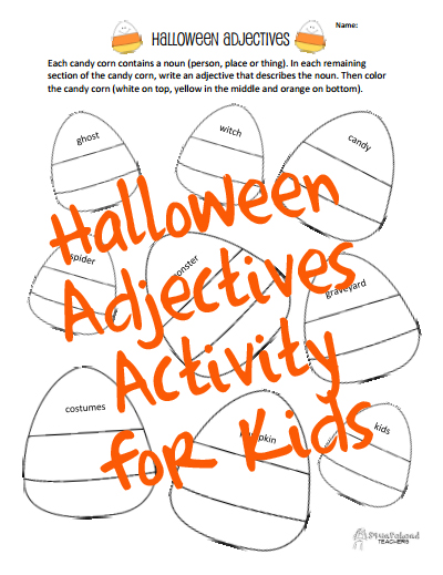 Halloween adjectives STICKER