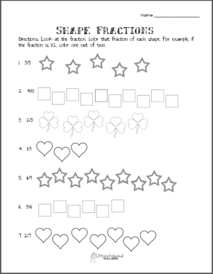 Shape fractions STICKER