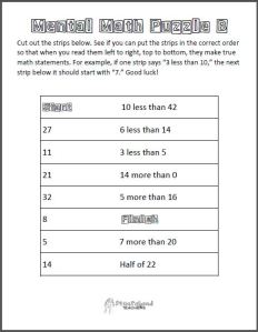 Mental Math B Sticker