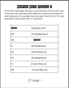 Mental Math C Sticker
