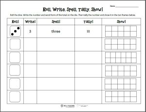 Number - Roll, Write, Spell, Tally, Show PREVIEW