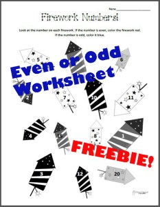 Firework Numbers sticker